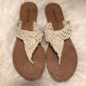 Decorative Rope Sandals (Cream)